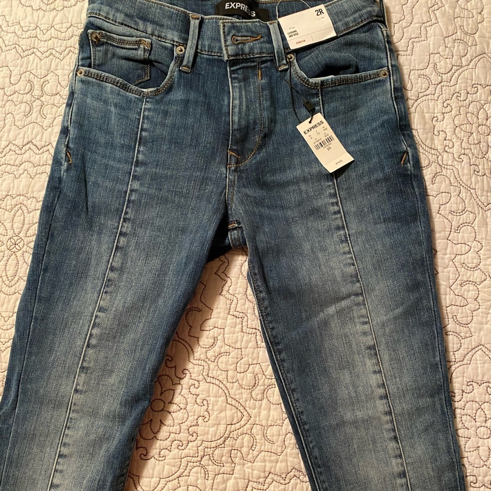 NWT Express mid-rise legging, embellished leg. Size 2